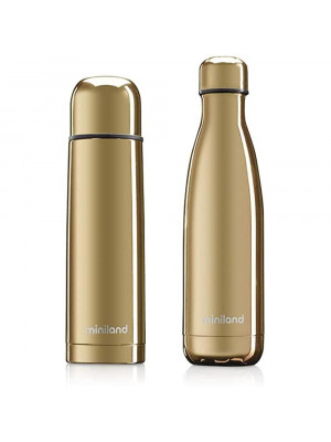 Miniland- Set di thermos My baby & me gold